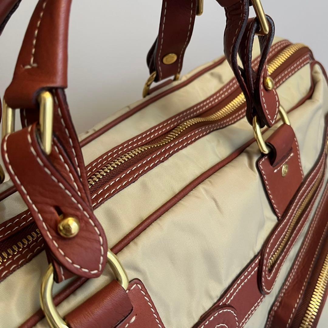 ✨未使用級✨　HUNTING WORLD ビジネスバッグ　レザー　ベージュ系