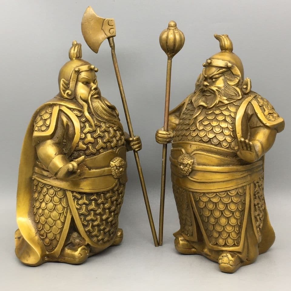 銅製 仏像 荼鬱塁二神 金剛菩薩仏像 鎮宅辟邪 開運 風水 招財