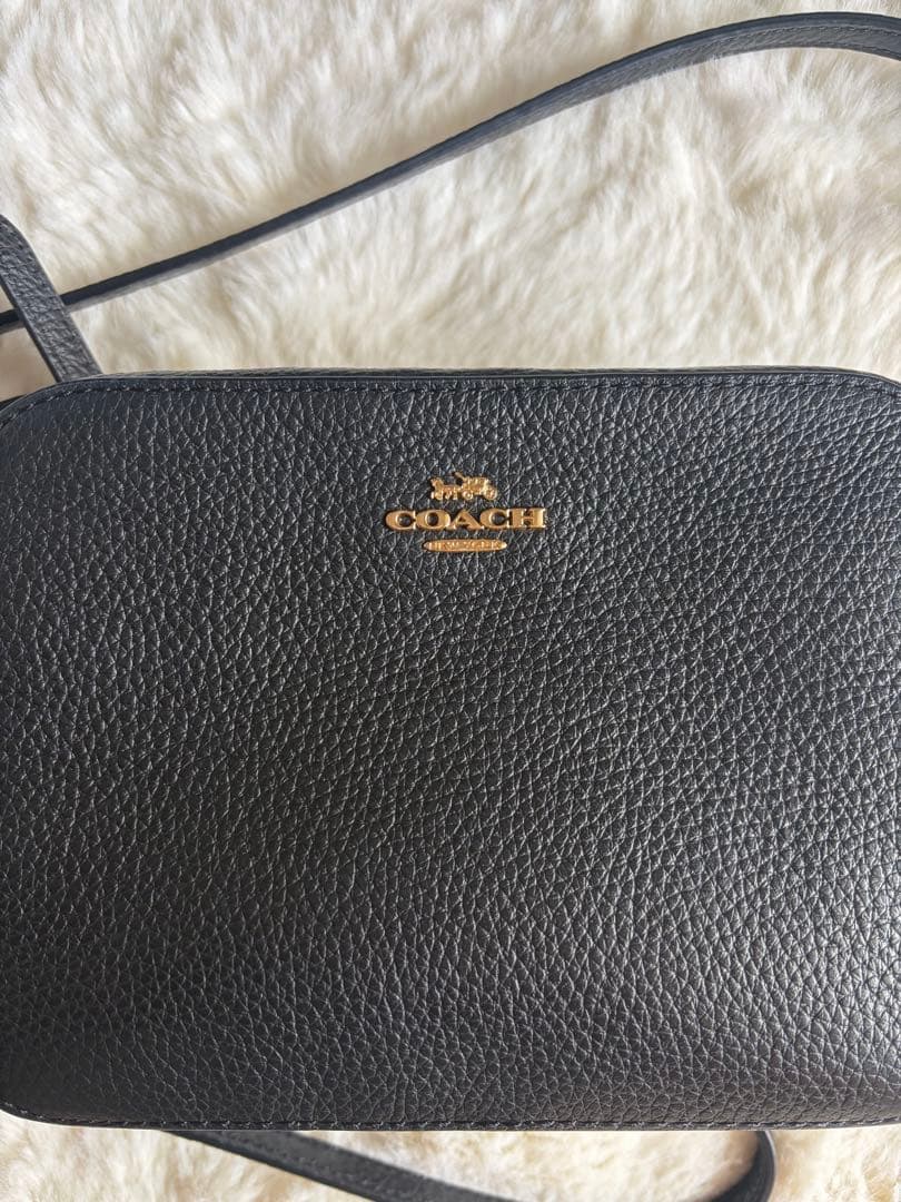 COACH コーチ ブラック レザー カメラバッグ ショルダー 革 バッグ