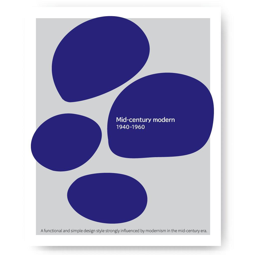 Mid-Century MODERN－blue-001／ アートポスター