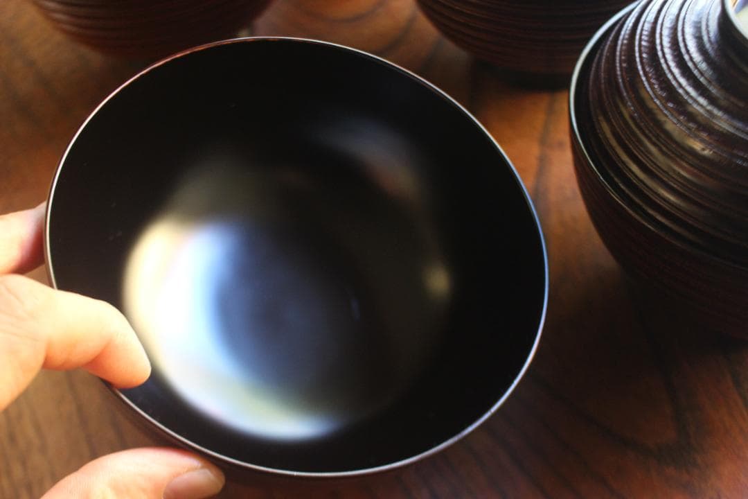 専用！風情ある糸目地に優美な雲錦蒔絵の映える煮物椀5点（検輪島塗雑煮椀