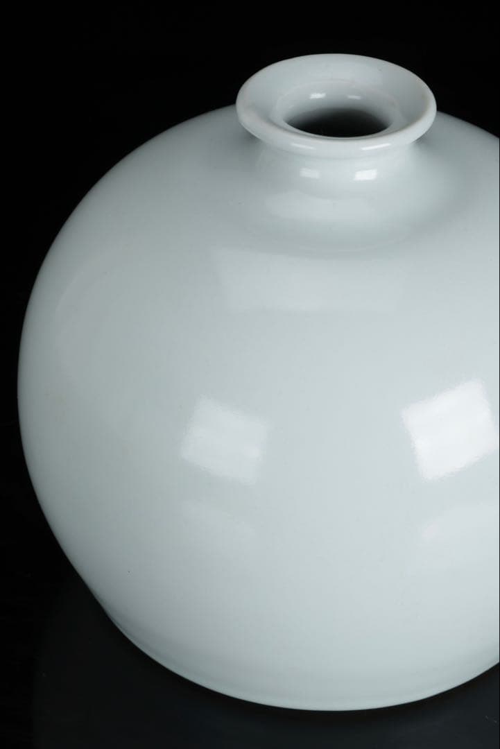 泥裏珠光 初代 斎藤陶斎（三郎）】白磁壺 共箱 花器 花瓶 飾壺