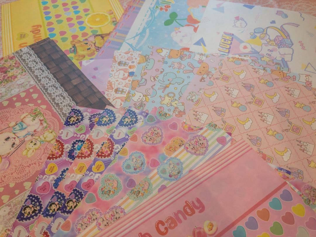 □A4 デザペ おまかせ50枚□C ランダム デザインペーパー 国内 海外