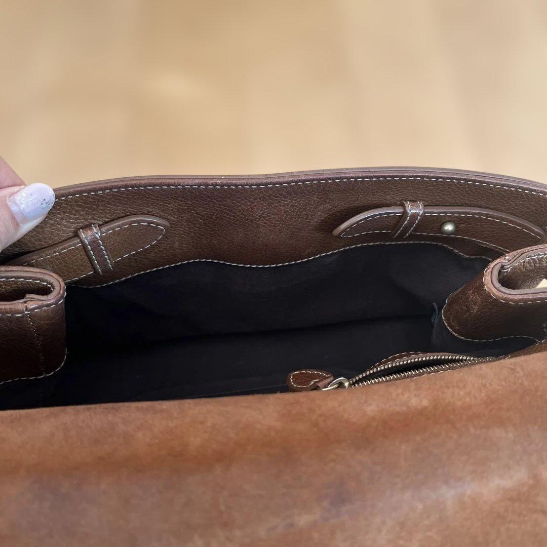 マルベリーmulberryブラウンレザーショルダーバッグドロシー