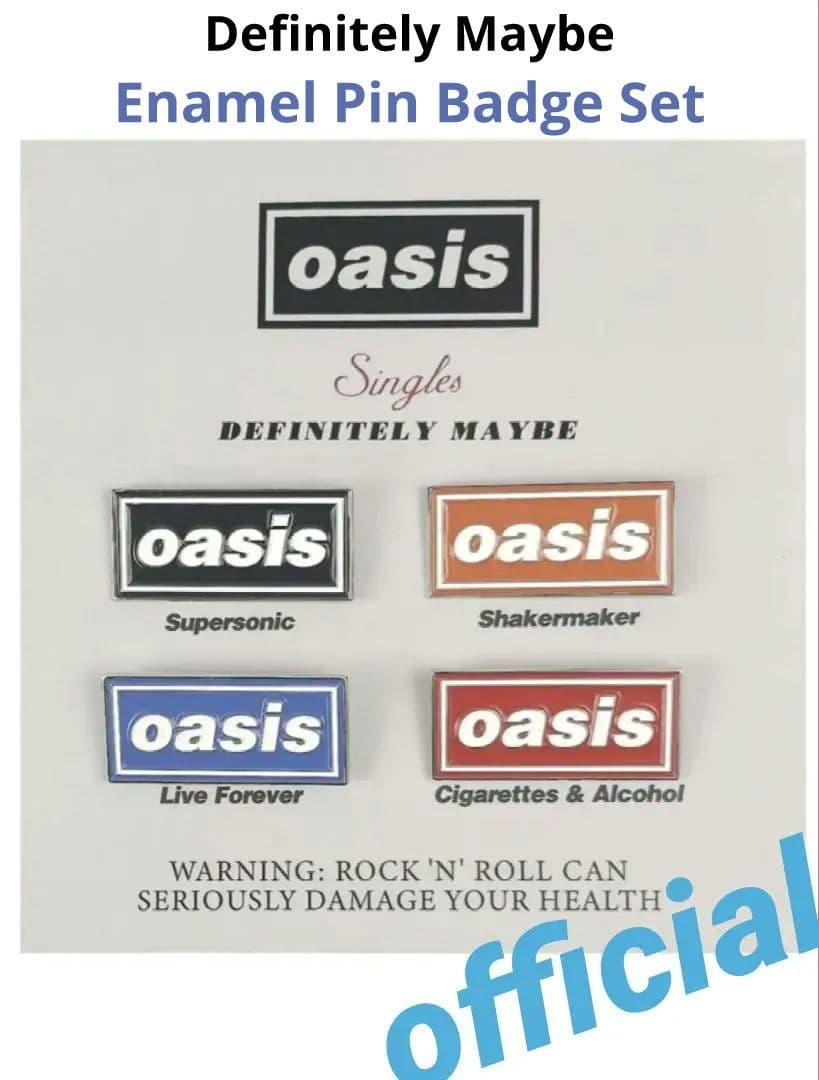 OASIS オアシス 10月来日記念 コンプリート ピンバッジ 6個セット未