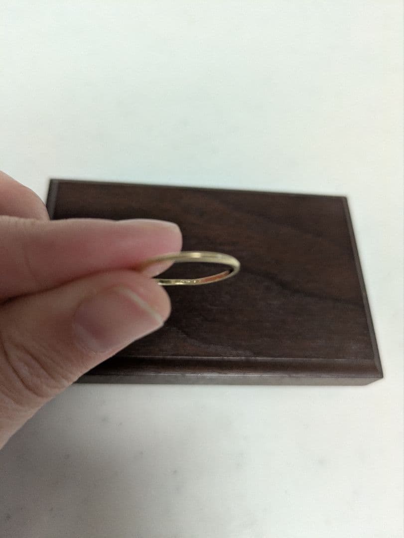 AHKAHゴールドリング スクエアカットストーン