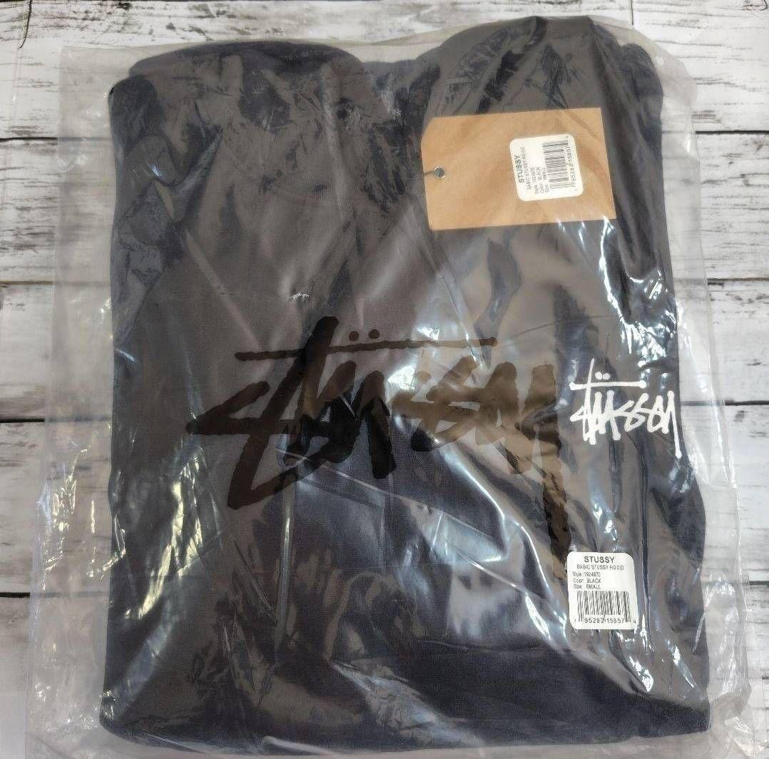 Stussy Mサイズ ブラック プルオーバーパーカー フードパーカー