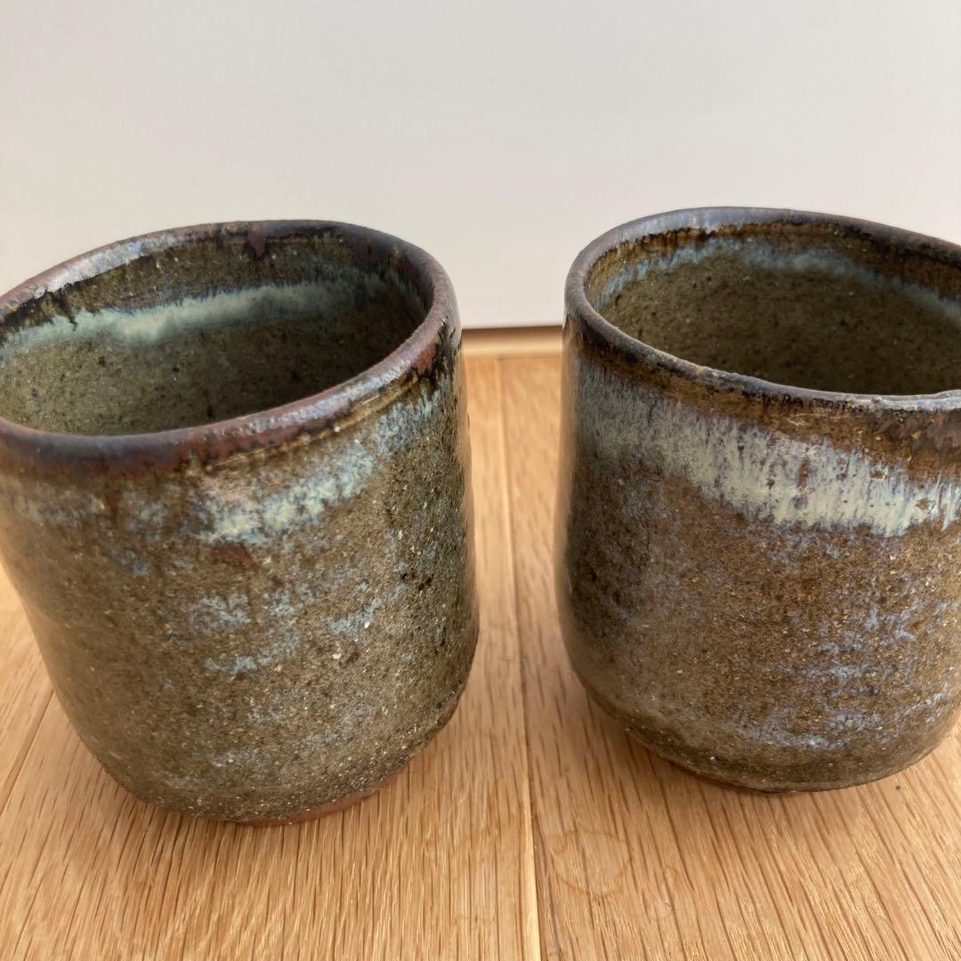 陣ヶ森窯 鈴木照雄 ぐい呑み 3個セット 民藝 陣ヶ森窯 鈴木照雄 ぐい呑