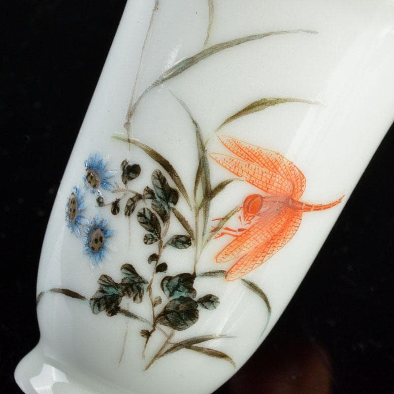 中国 景徳鎮 粉彩 花草昆虫文 酒杯 三客 F R4790 - winetouritalia.com