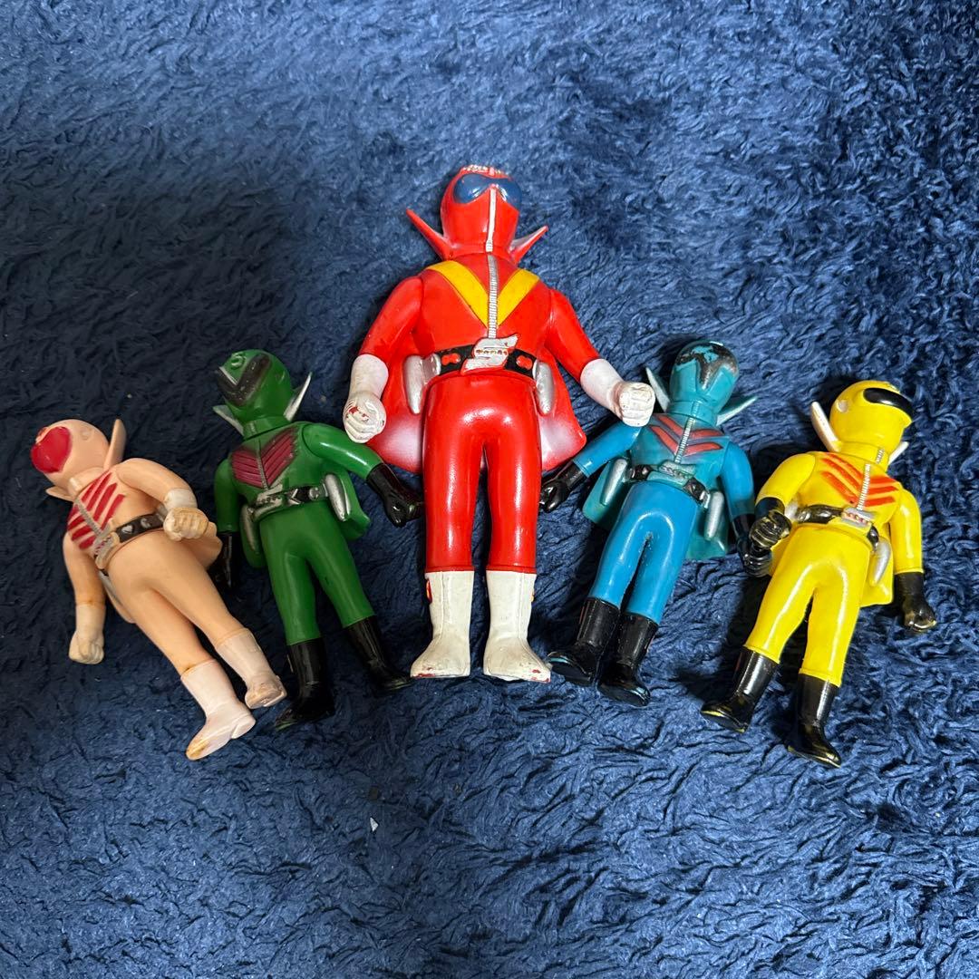 秘密戦隊ゴレンジャー 5体イレギュラーセット 当時物ソフビ