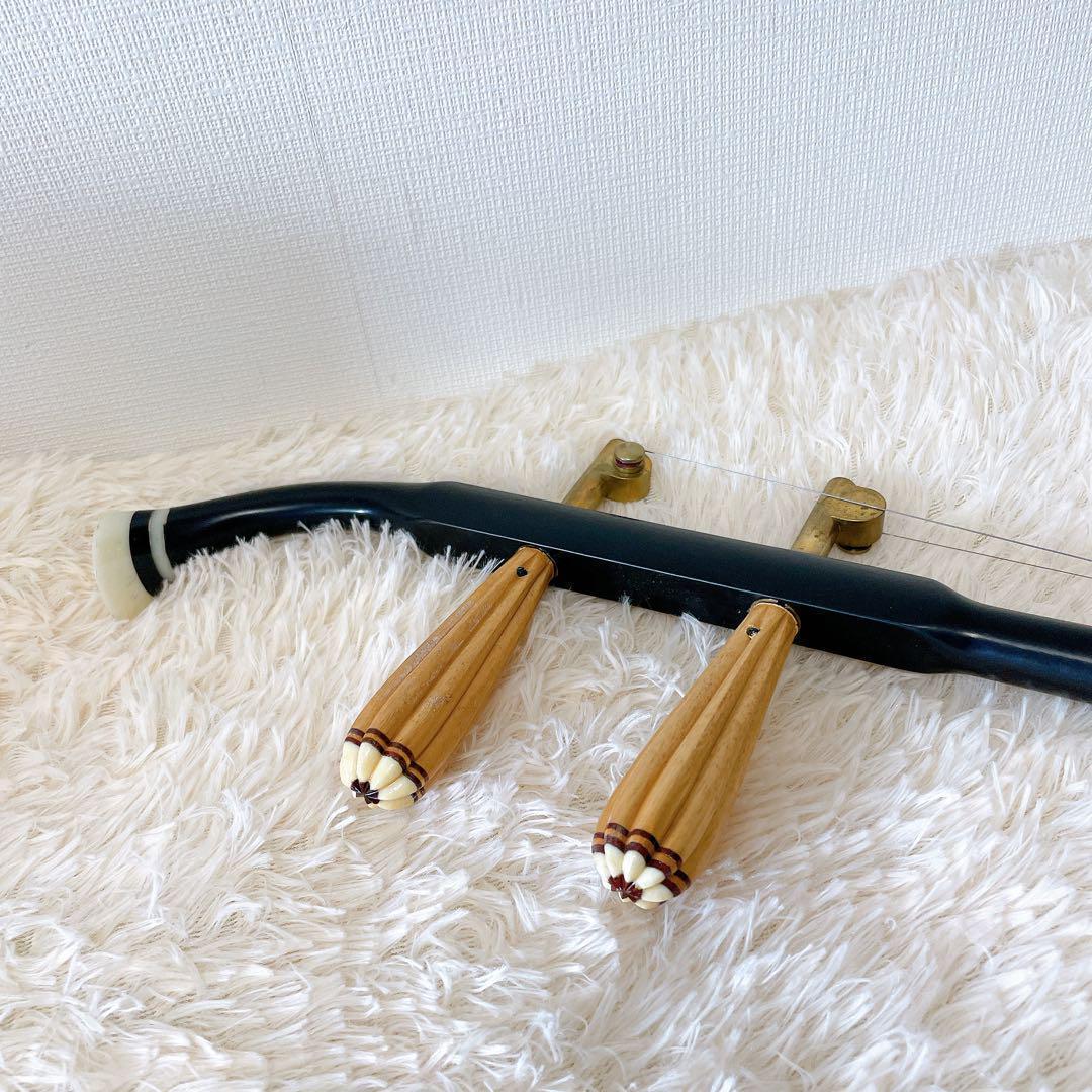 【音出しOK】二胡　蛇皮製　ハードケース付き