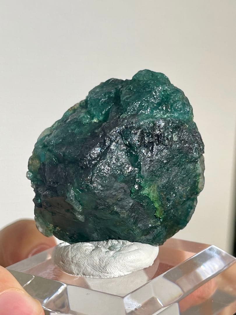 344ct 巨大 宝石質 エメラルド ソ付き 鉱物 標本 原石 天然石 鉱物標本