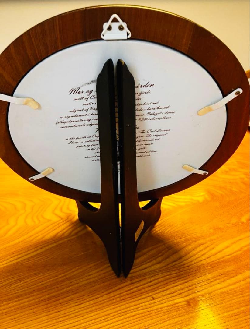 ロイヤルコペンハーゲン「ピッキングアップル」絵画プレート証明書と