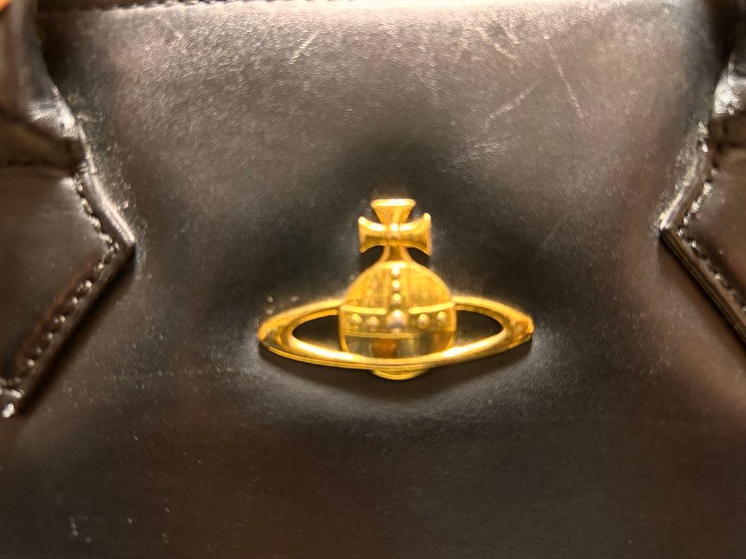 Vivienne Westwood バッグ プレーン 黒 オーブ レザー