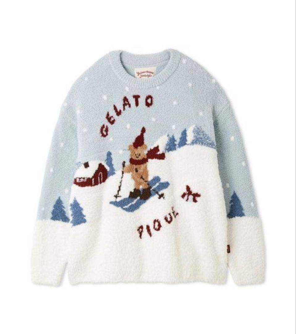 ジェラートピケ【限定品】スキーベアジャガードプルオーバー2点