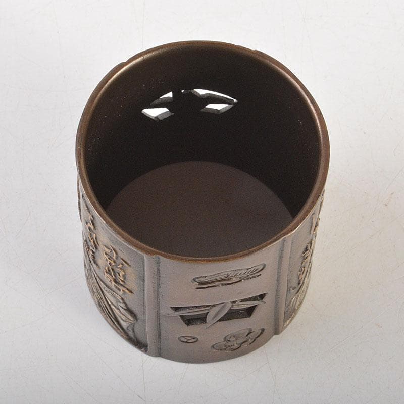 茶道具　高岡銅器　金谷宗林作　三十六歌仙　蓋置　共箱　V　6814