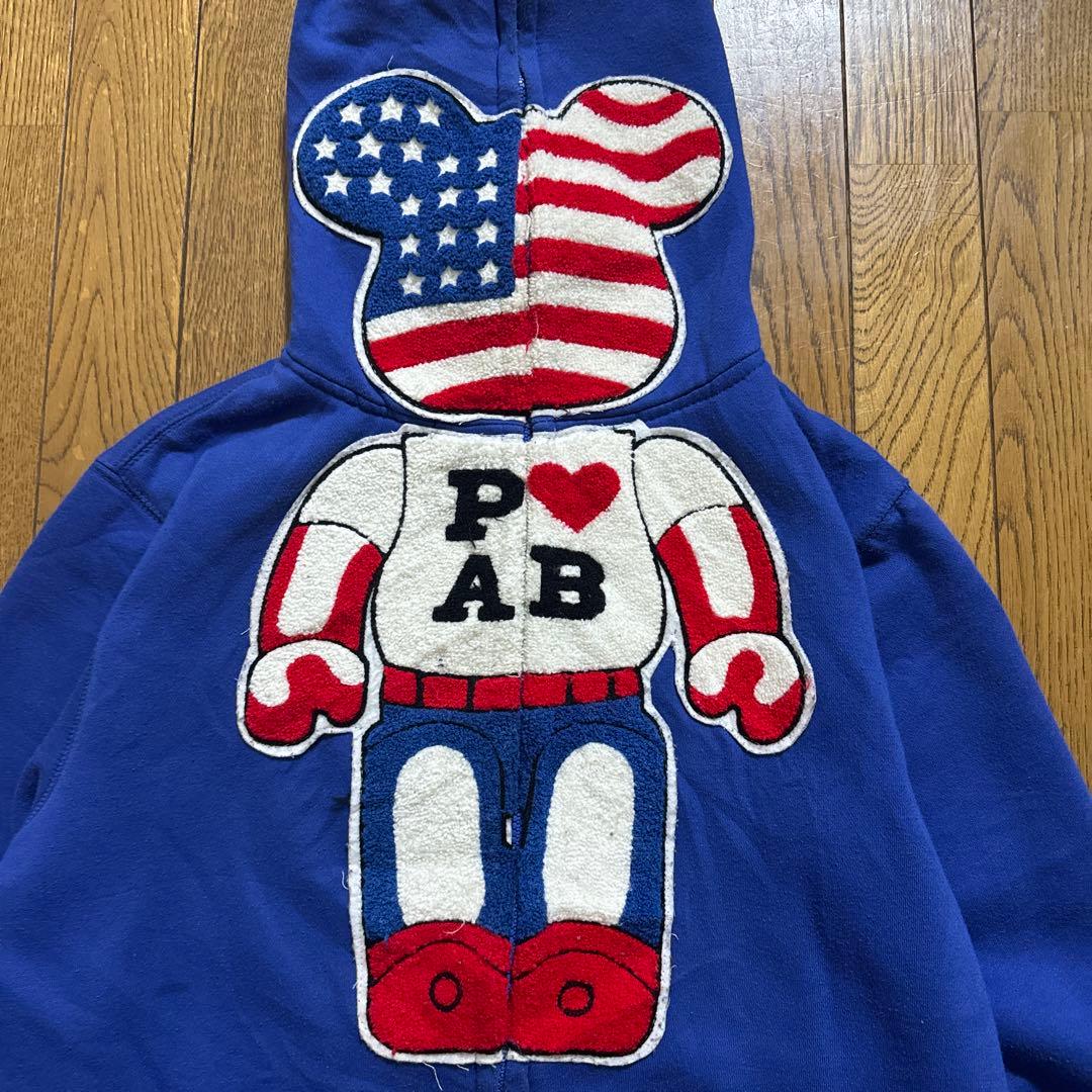 希少 レア ベビーマイロ ベアブリック コラボ APE ジップパーカー