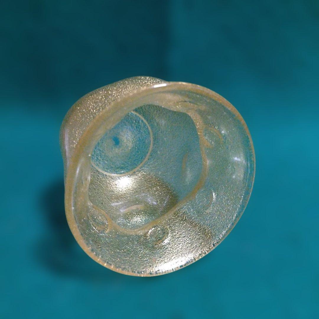 金色泡入りガラス茶器 木箱付き 岩田久利