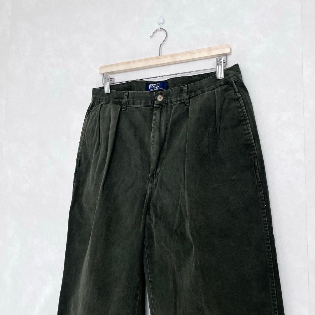 90s ラルフローレン ポロチノ Andrew 初期タグ ダークオリーブ