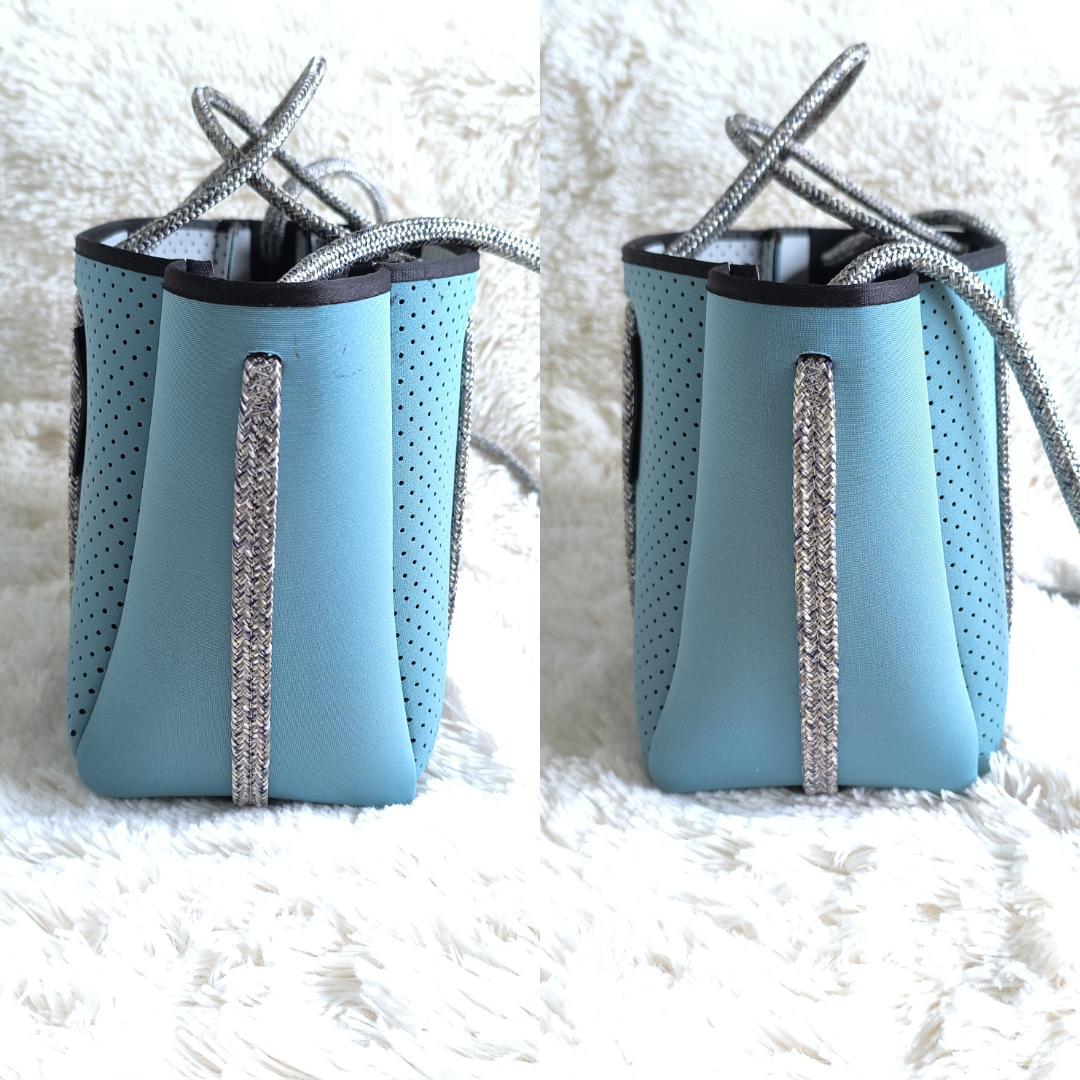 STATE OF ESCAPE ハンドバッグ 2WAY ポーチ付き ブルー