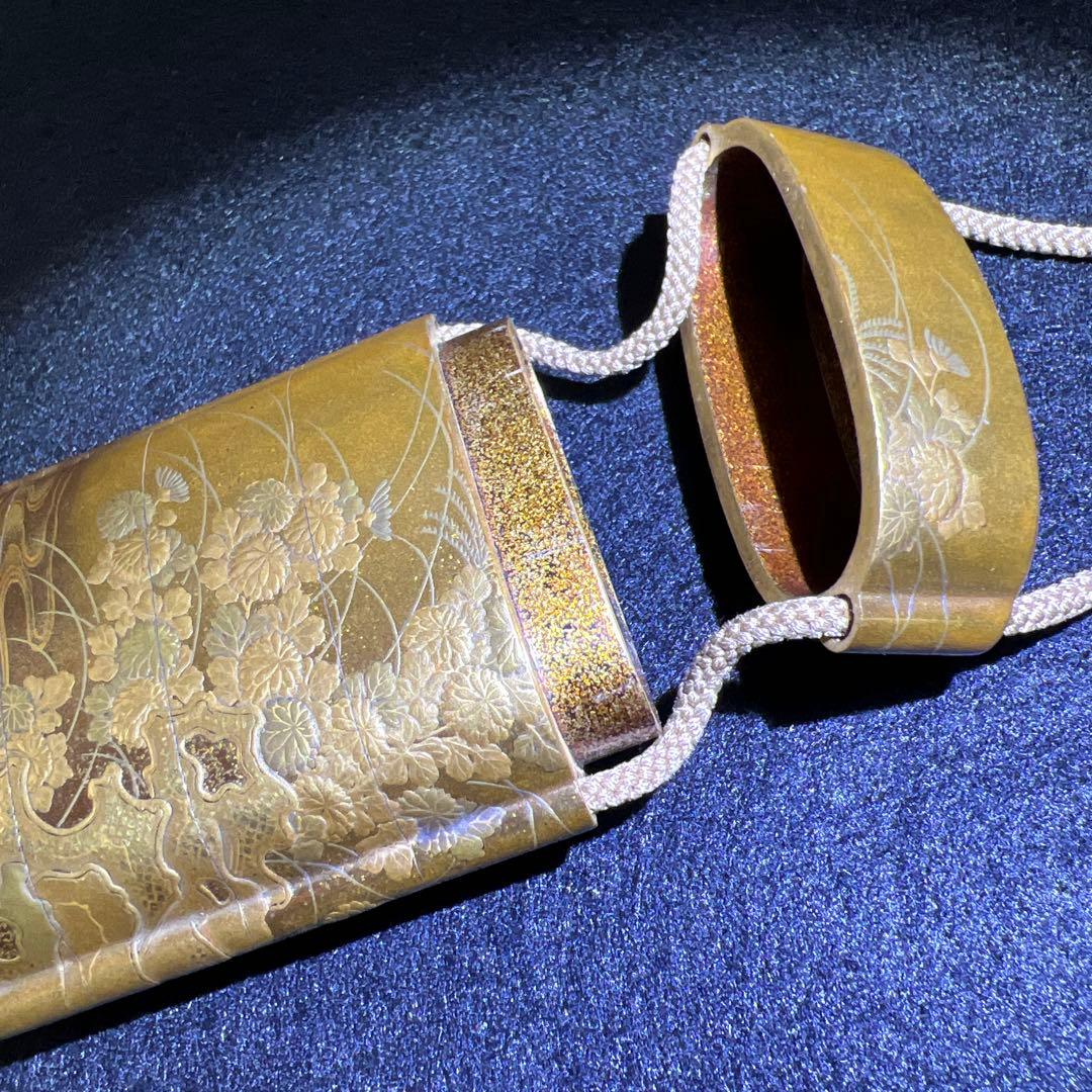 在銘 極上蒔絵 饅頭根付印籠 40g 東Y7-1219☆2Fチコチル