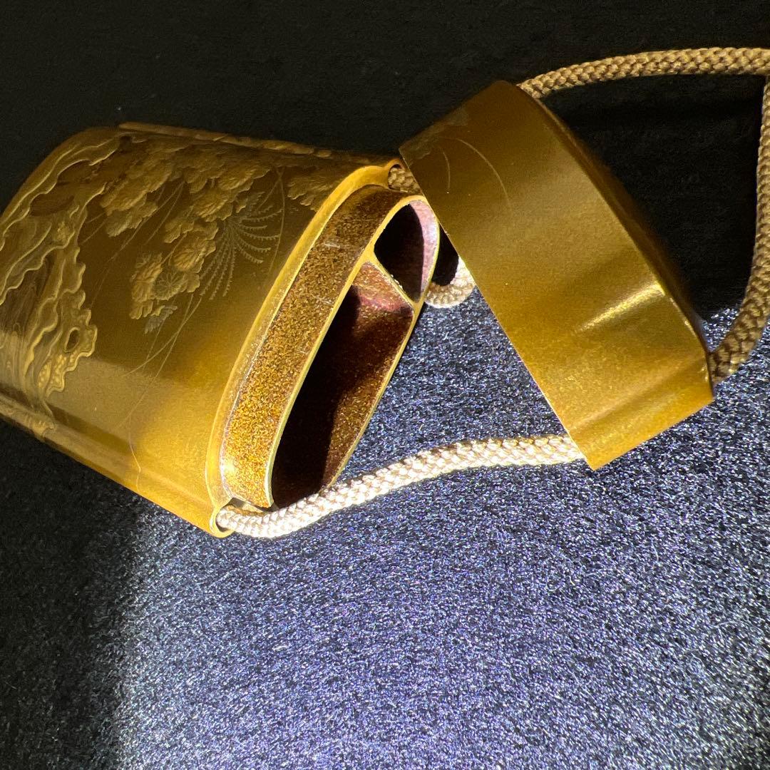 在銘 極上蒔絵 饅頭根付印籠 40g 東Y7-1219☆2Fチコチル