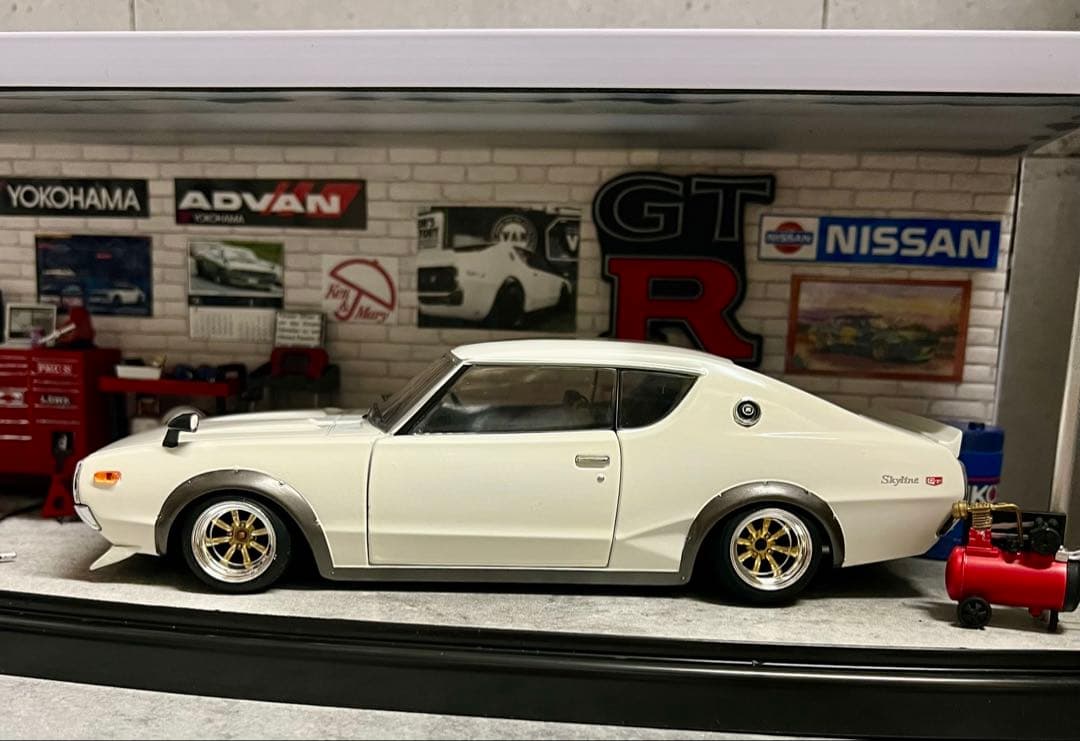 国産名車 1/24 スカイライン GT-R カスタム ガレージ ジオラマ 旧車