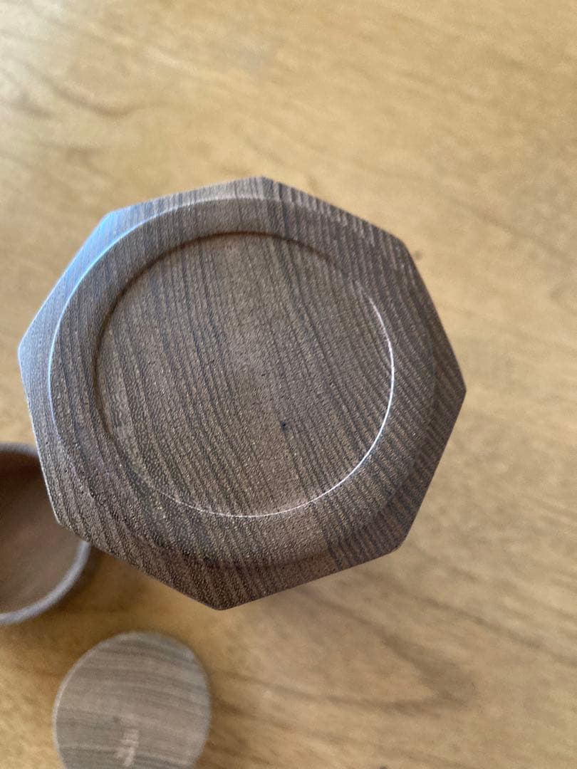 神代欅茶筒正峰作　千年の杢　木地師正夫作