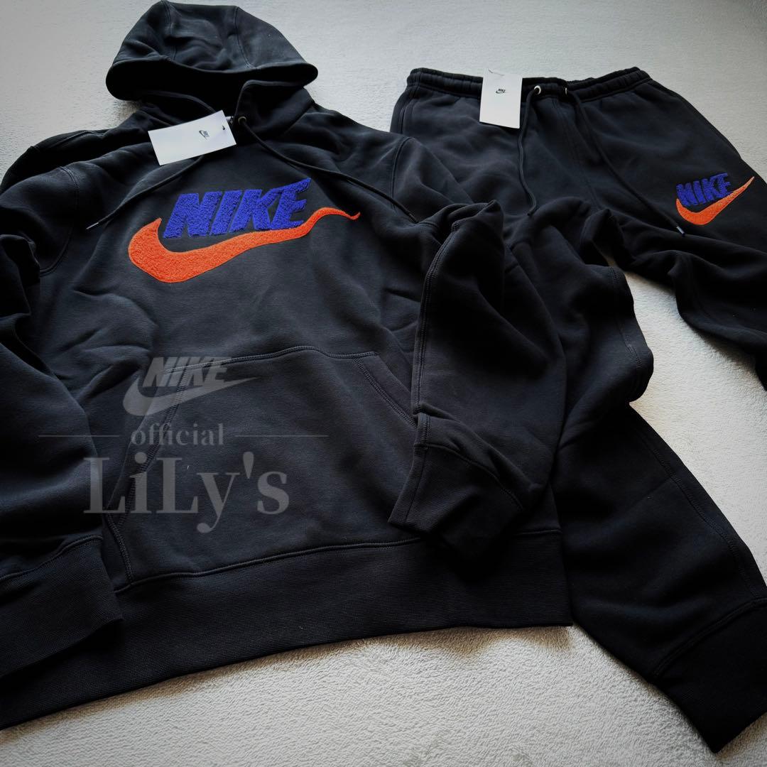 【ＸＬサイズ】NIKE上下セットアップ　ロゴボア　黒ブラック　ナイキ　新品未使用