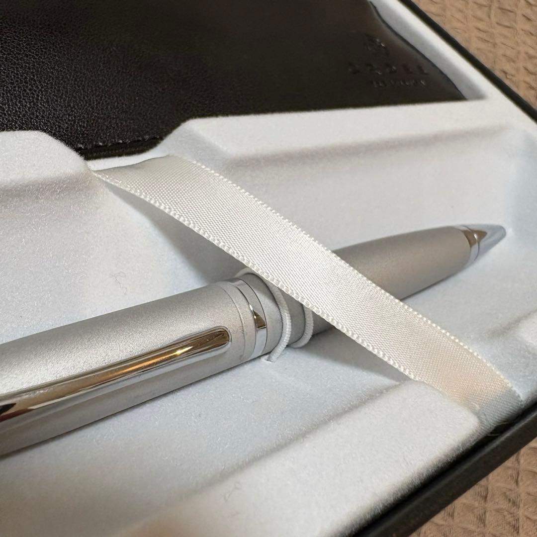 CROSS ボールペン シルバー レザーケース付き特別