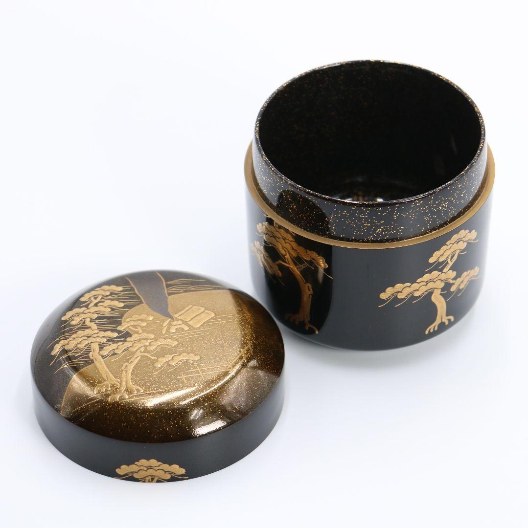 北浜風月作 塩釜蒔絵雪吹 輪島塗 棗 茶道具 SC82 - 工芸品一 番 安い 通販