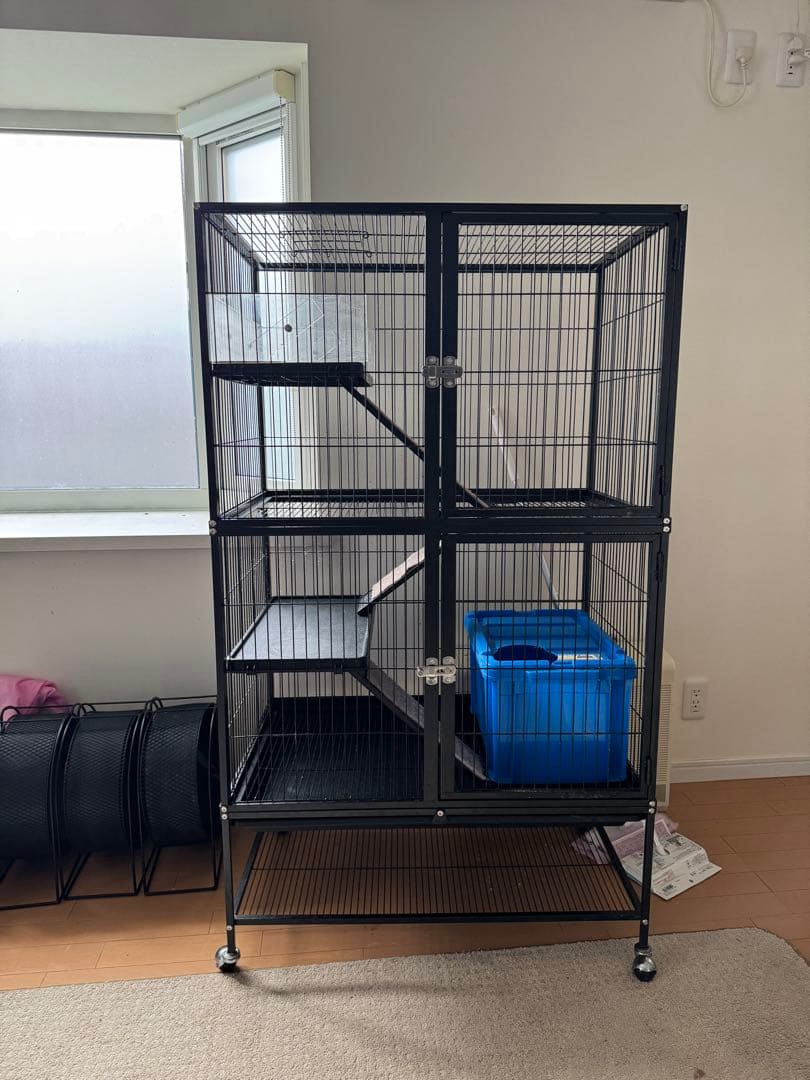 大きいペットケージ 多段式 黒 楽天市場】ペットケージ 犬 ゲージ Lサイズ 折りたたみ式 トレー付き