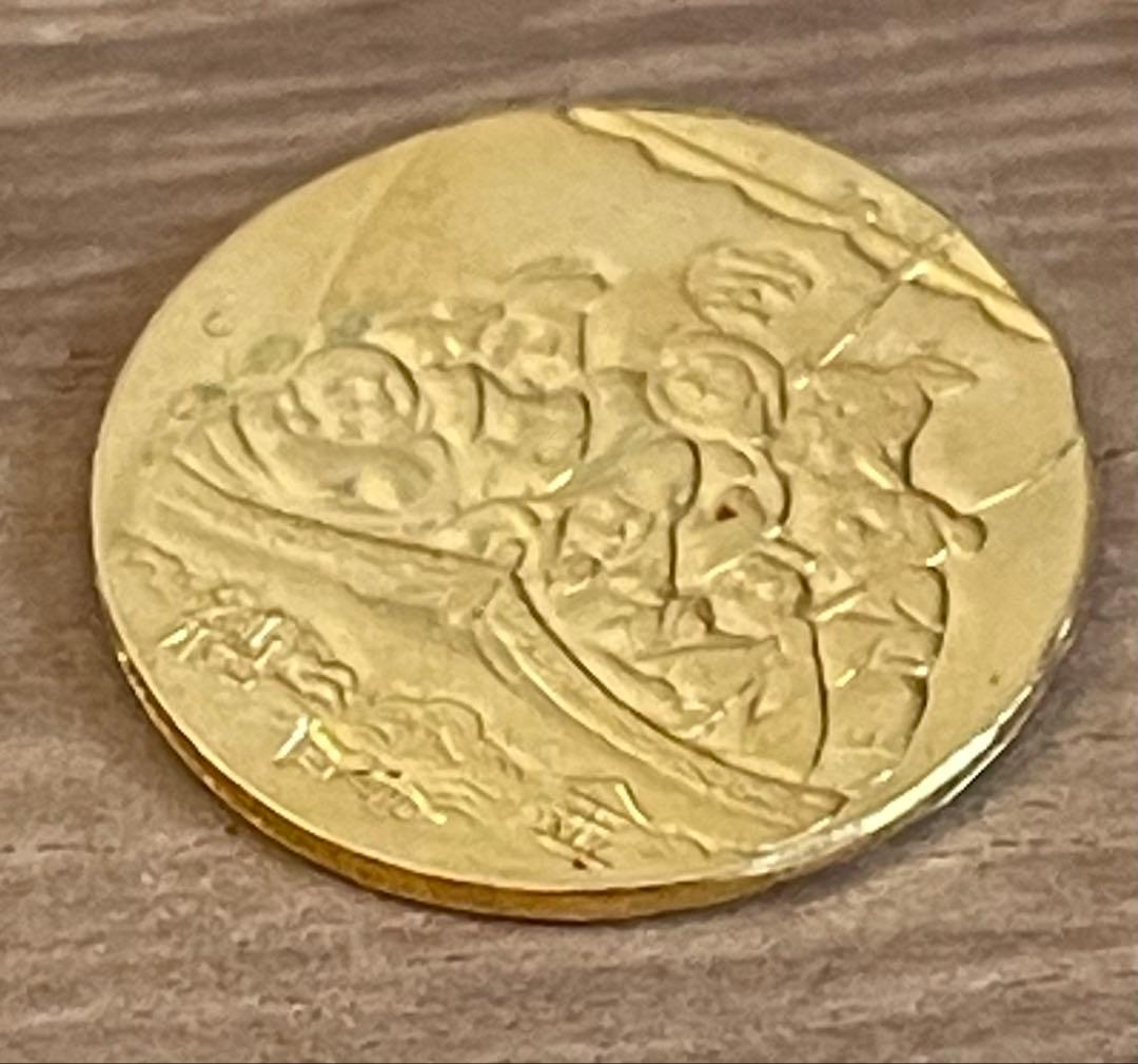 純金　恵比寿様　七福神　造幣局刻印あり　3.16g 木箱付き