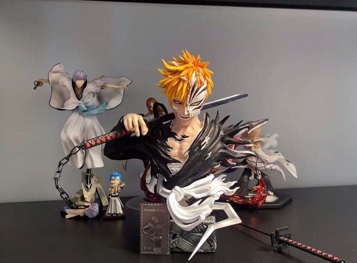 BLEACH 黒衣少年図 黒崎一護1/4ガレージキット ガレキ スタチュー②②