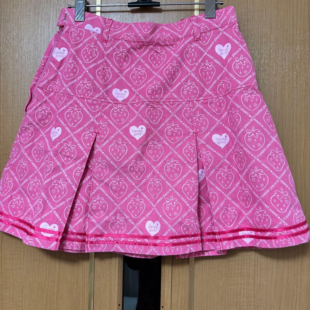 メゾピアノ スカート 160 苺のスカート　平成レトロ
