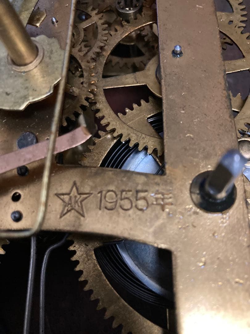 レッドテールChing chang gong 栄計舎 8日巻柱時計 稼働中