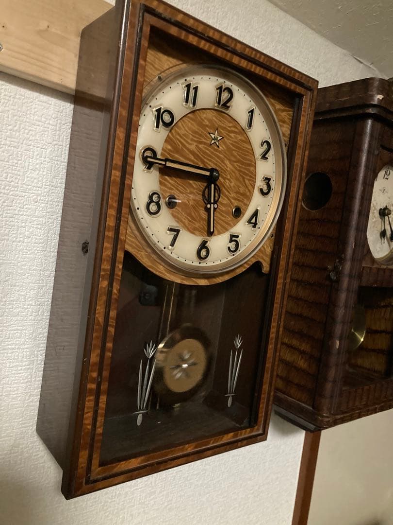 レッドテールChing chang gong 栄計舎 8日巻柱時計 稼働中