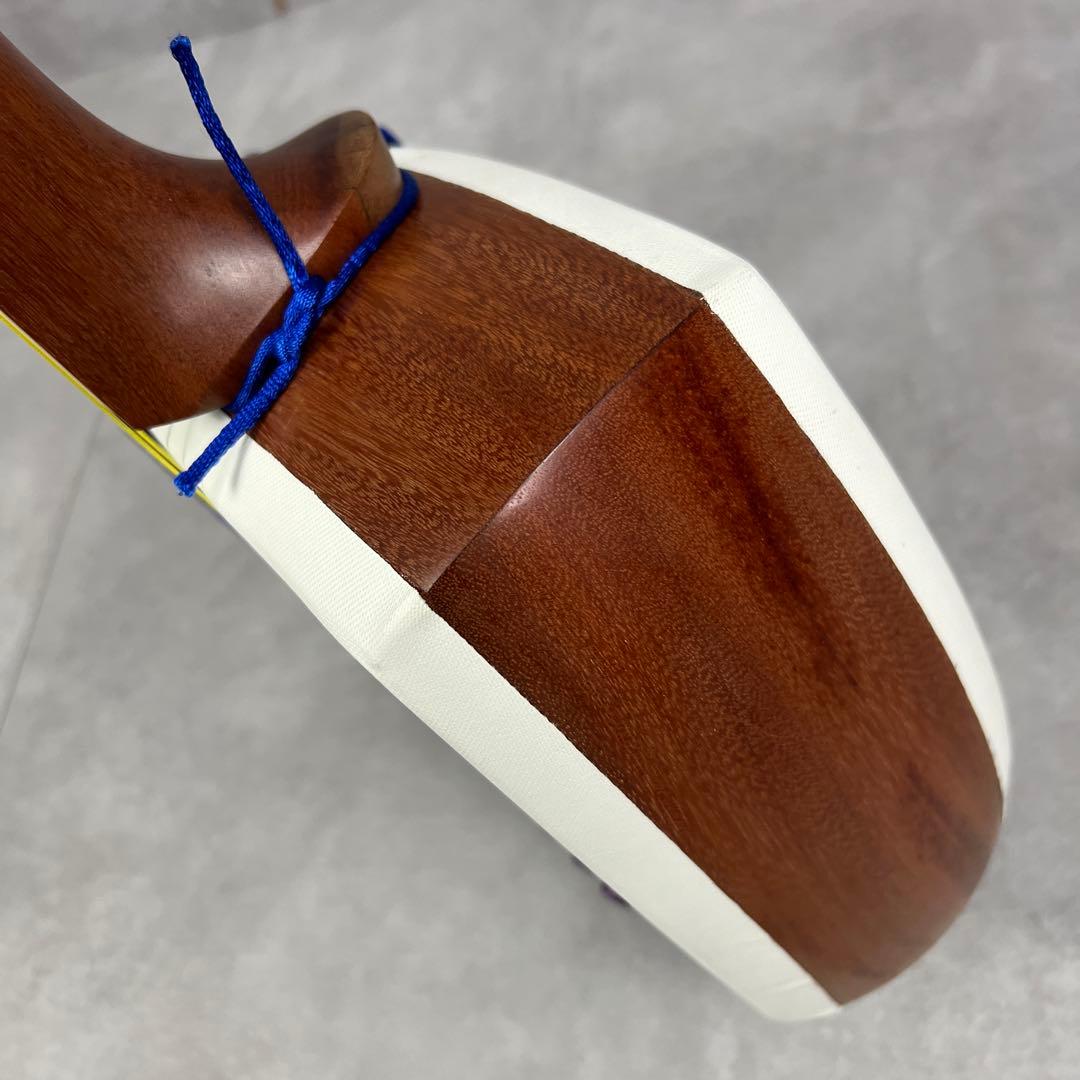 比較的美品 初心者おすすめ 津軽三味線 太棹 正寸 合皮 花梨 胴掛け