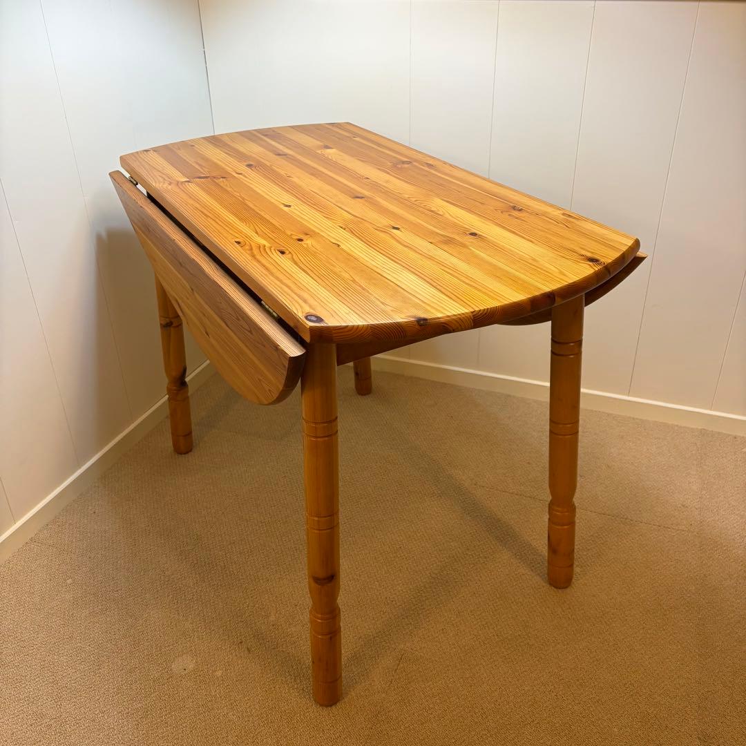 ヴィンテージ パイン無垢材　バタフライ　ダイニングテーブル