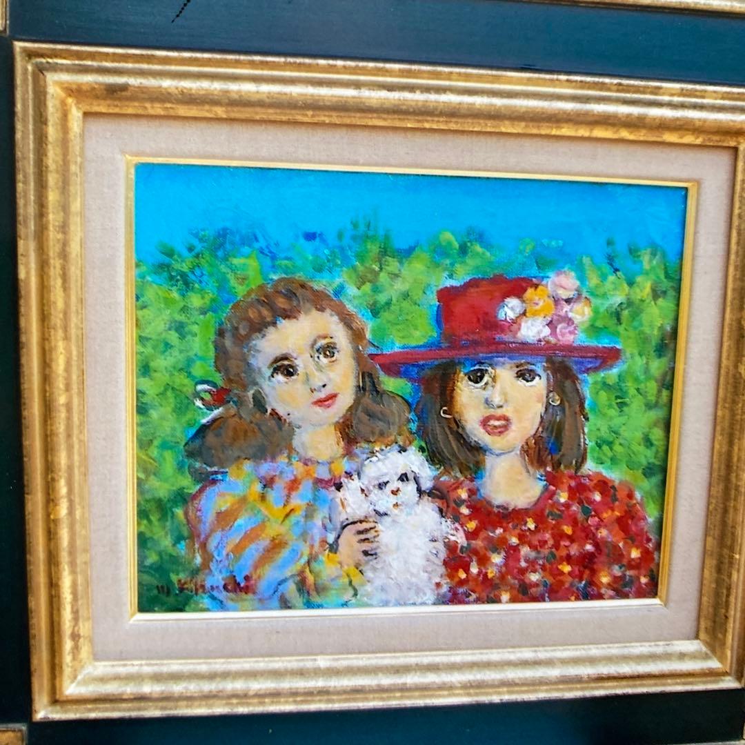 絵画油彩画油絵「フラメンコ」(マドリッド)F3 菊地正則美品額付き