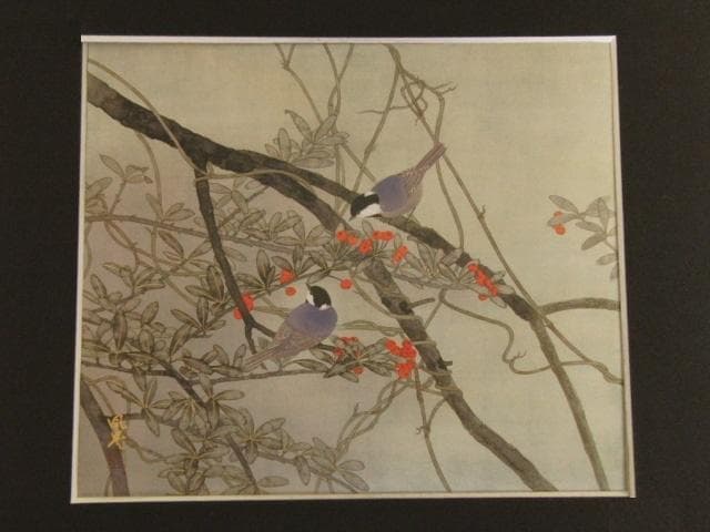 宮本風貴、【朱い実】、希少な額装用画集より、新品額装付、状態良好