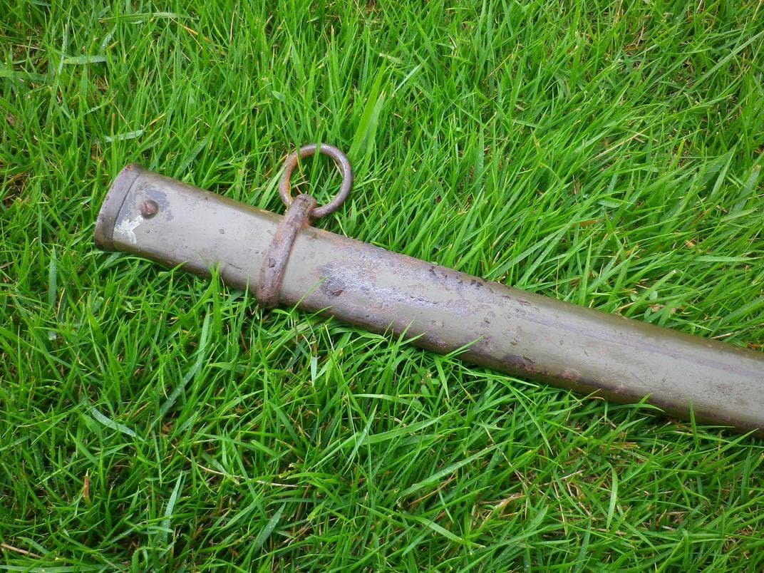 九五式軍刀の鞘　中期型（サイド駐爪タイプ）　当時物　状態良好