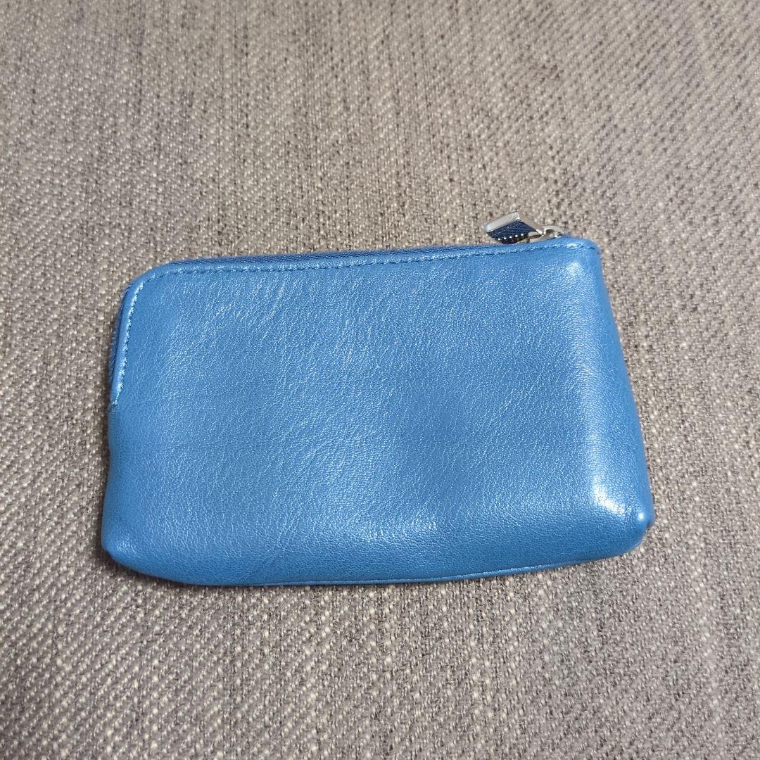 ヒロフ　レザー ケース・キーケース　青