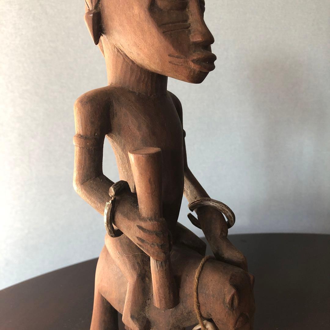 アフリカコートジボワール バウレ族アンティーク木彫 彫像 アフリカ