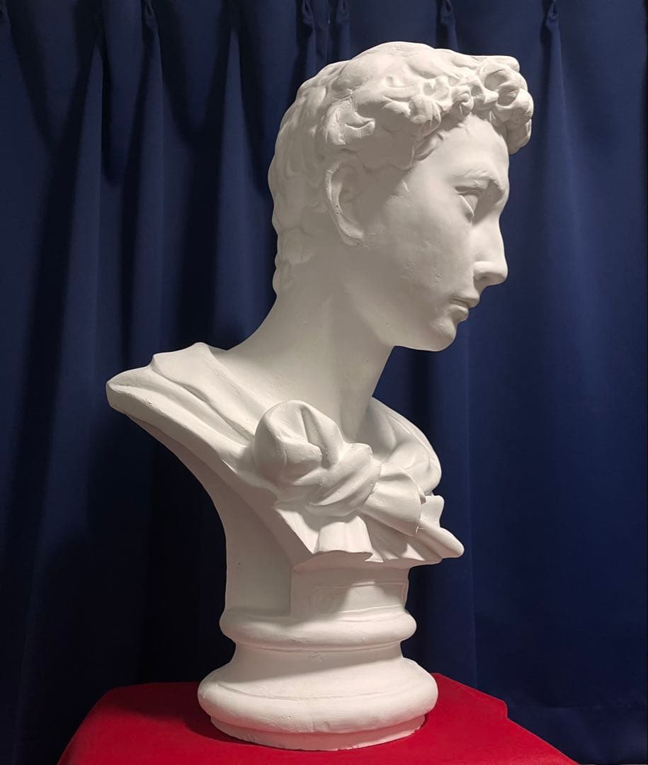 ジョルジョ首像。高さ60cm : 石膏像 S－211 聖 ジョルジョ首像。高さ