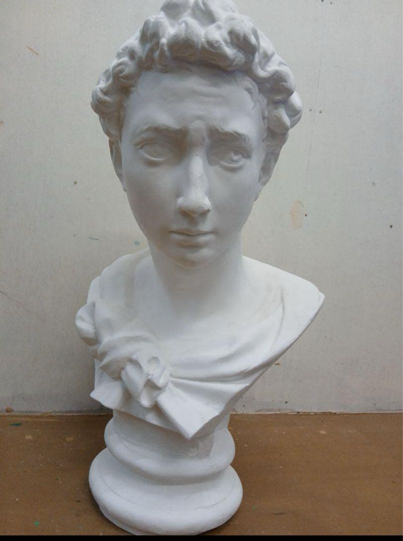 ジョルジョ首像。高さ60cm 石膏像 石膏像 ジョルジョ デッサン23