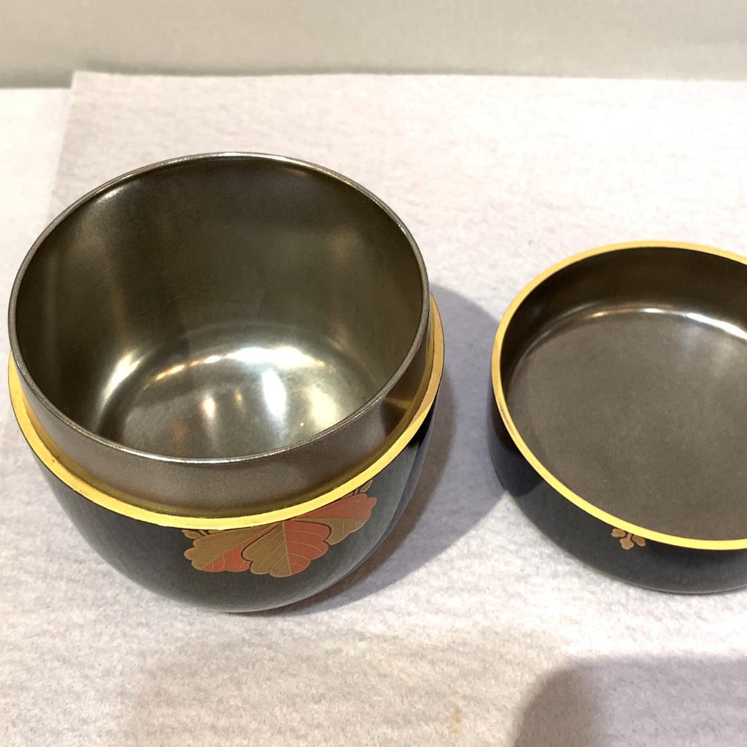 浜崎貞鳳 高台寺棗 内銀地 共箱／輪島塗薄茶器 お茶道具