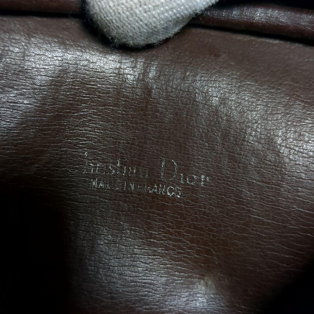 ✨クリスチャンディオール✨ショルダーバッグ ロゴ金具 レザー ブラウン