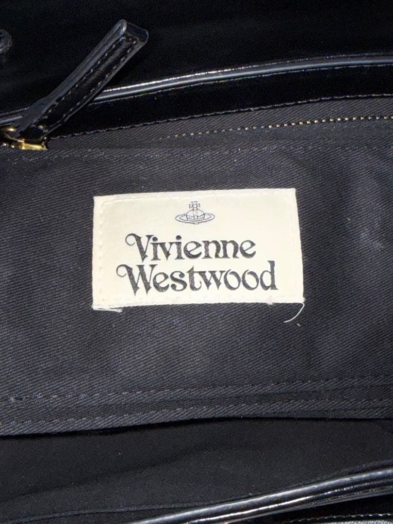 Vivienne Westwood オーブロゴ レザー ハンドバッグ