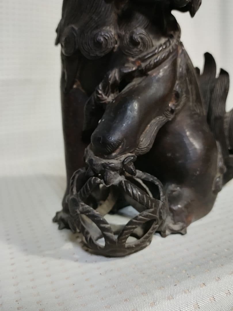 金属製 獅子像 アンティーク　明治？